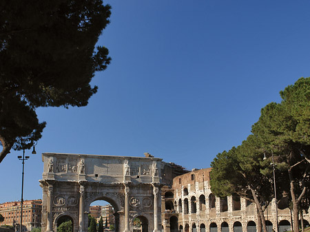 Fotos Konstantinsbogen mit Kolosseum | Rom