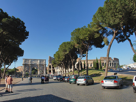 Fotos Konstantinsbogen mit Kolosseum | Rom