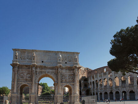 Fotos Konstantinsbogen mit Kolosseum | Rom