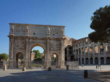 Foto Konstantinsbogen mit Kolosseum - Rom