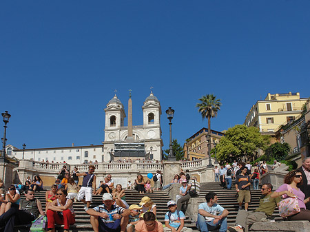 Foto Treppe mit Kirche