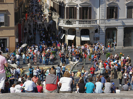 Menschen an der Treppe Foto 