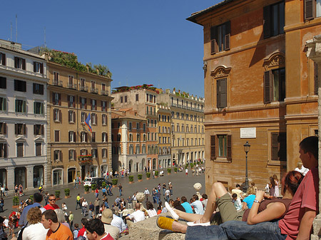 Menschen an der Treppe